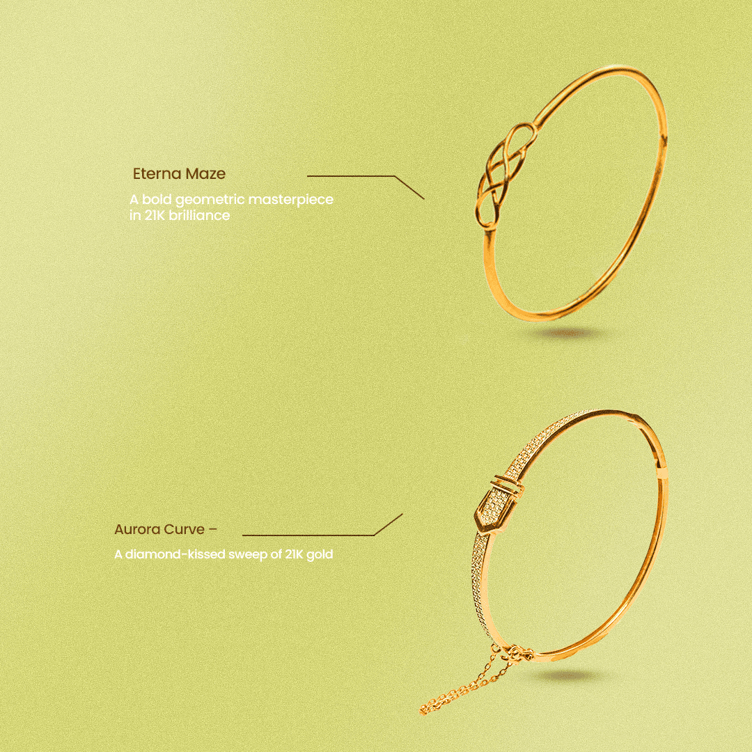 Polished Gold Bangles